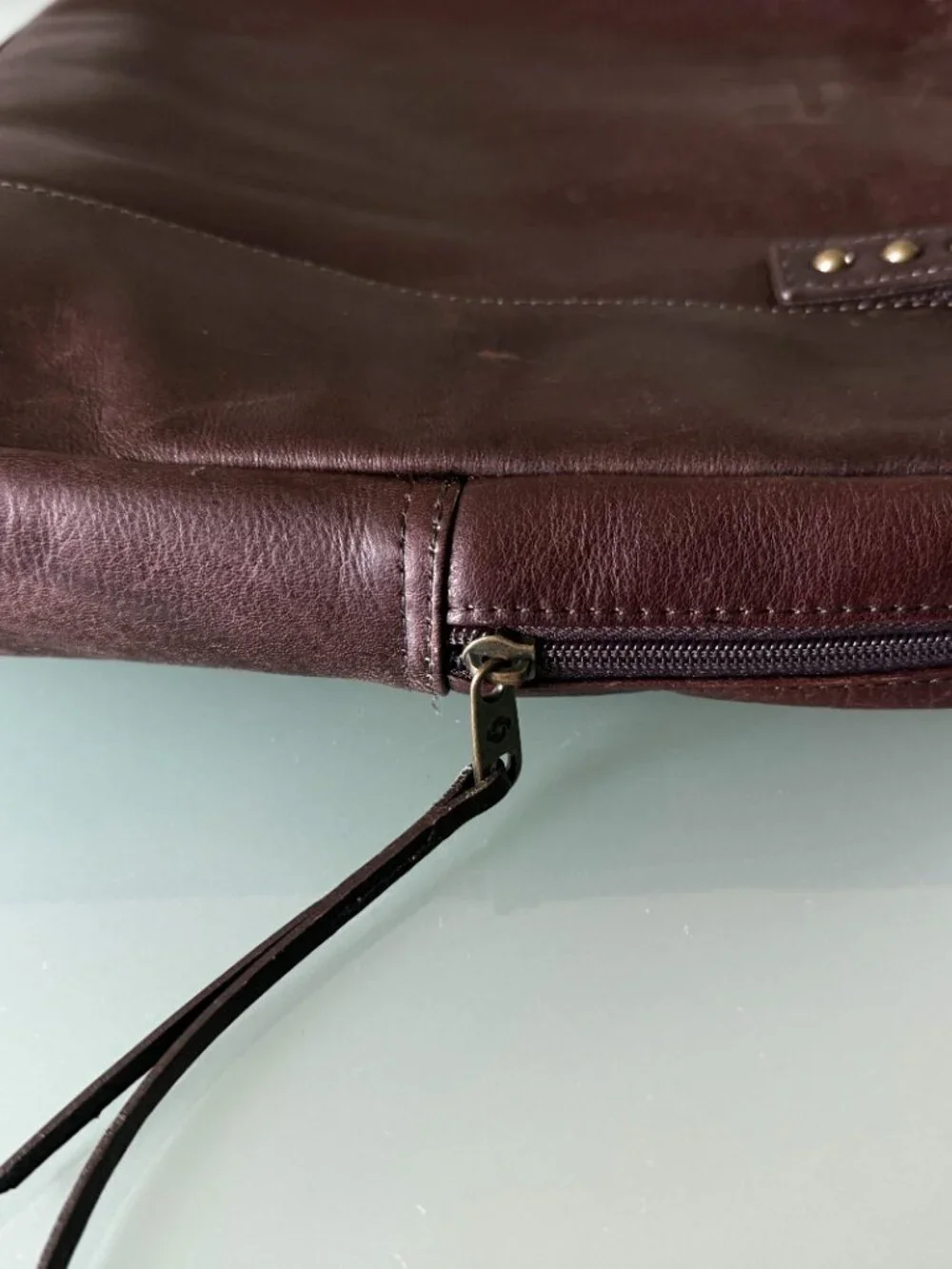 Samsonite Laptop bag Classic dark brown leather computer case handbag